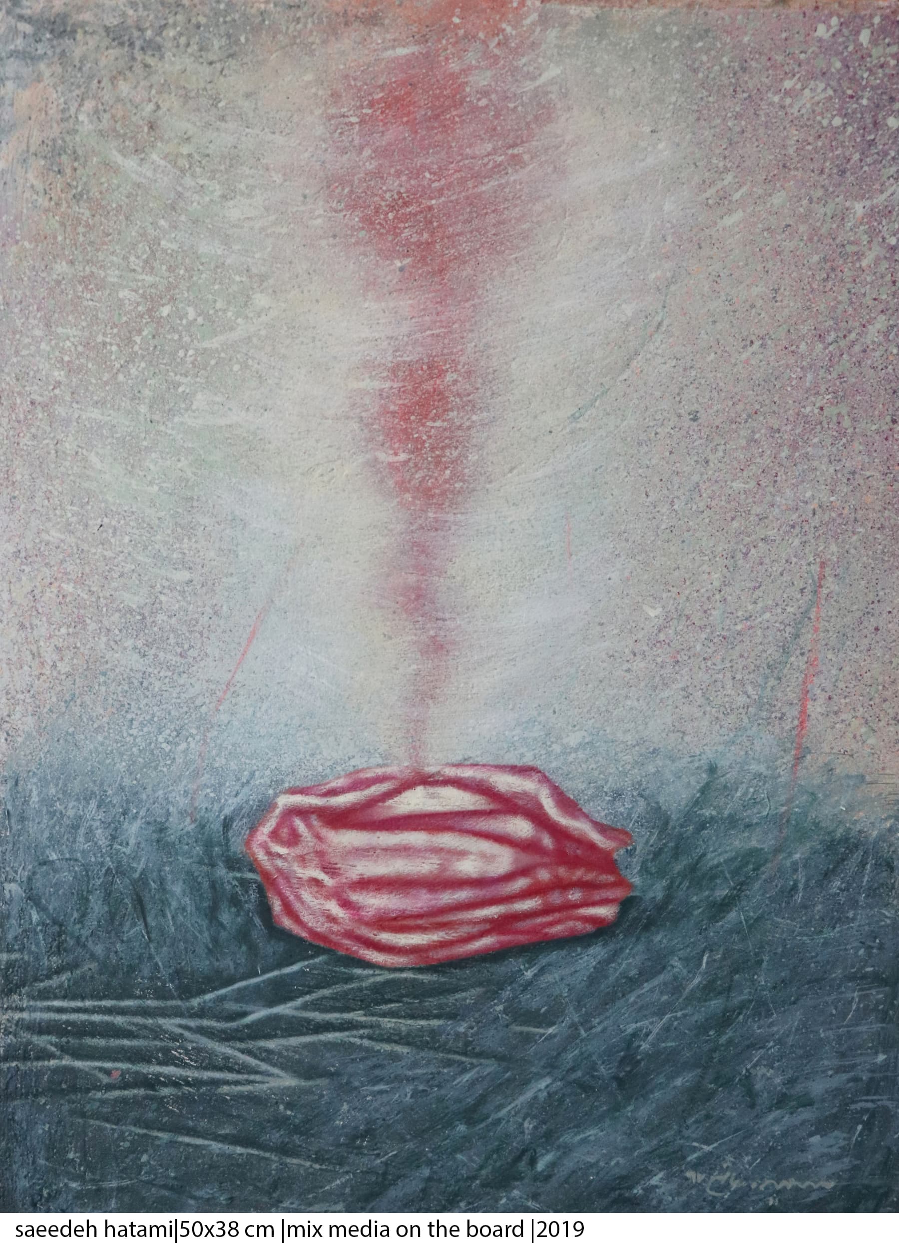Saeede Hatami - Works - Domination and Overcoming - 50x38cm | mix media on the board 