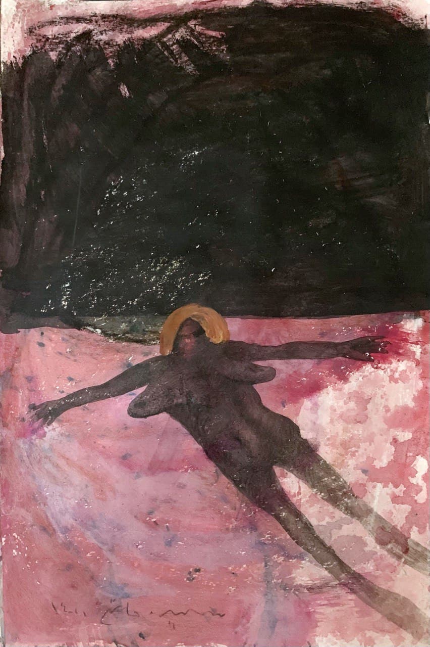 Saeede Hatami - Works - The Goddesses of Heavens and Earth Are Shouting - 13x20cm| ink on the paper