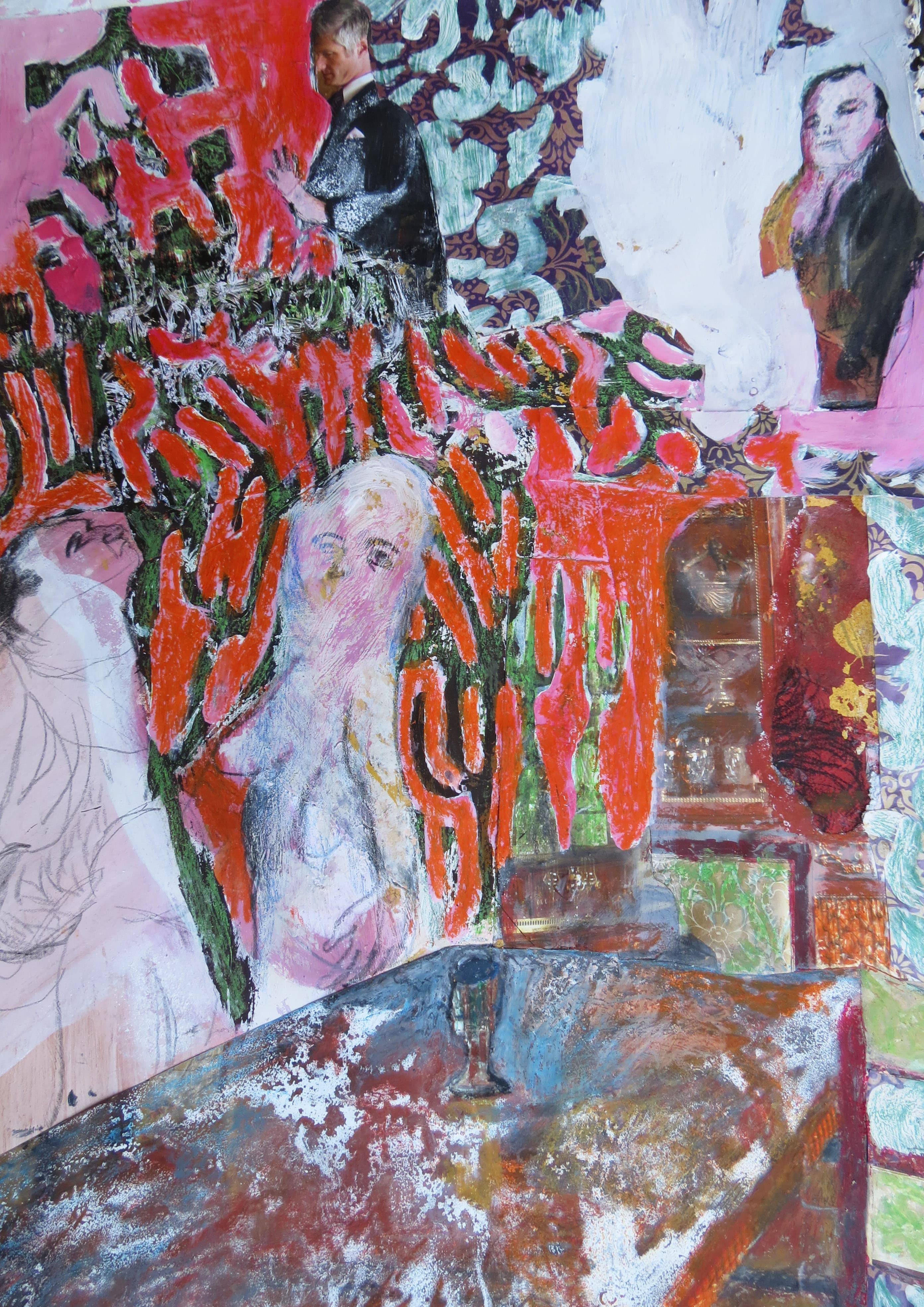 Saeede Hatami - Works - The Empty Space between Objects - 31 x 24 cm | mixed media on the cardboard